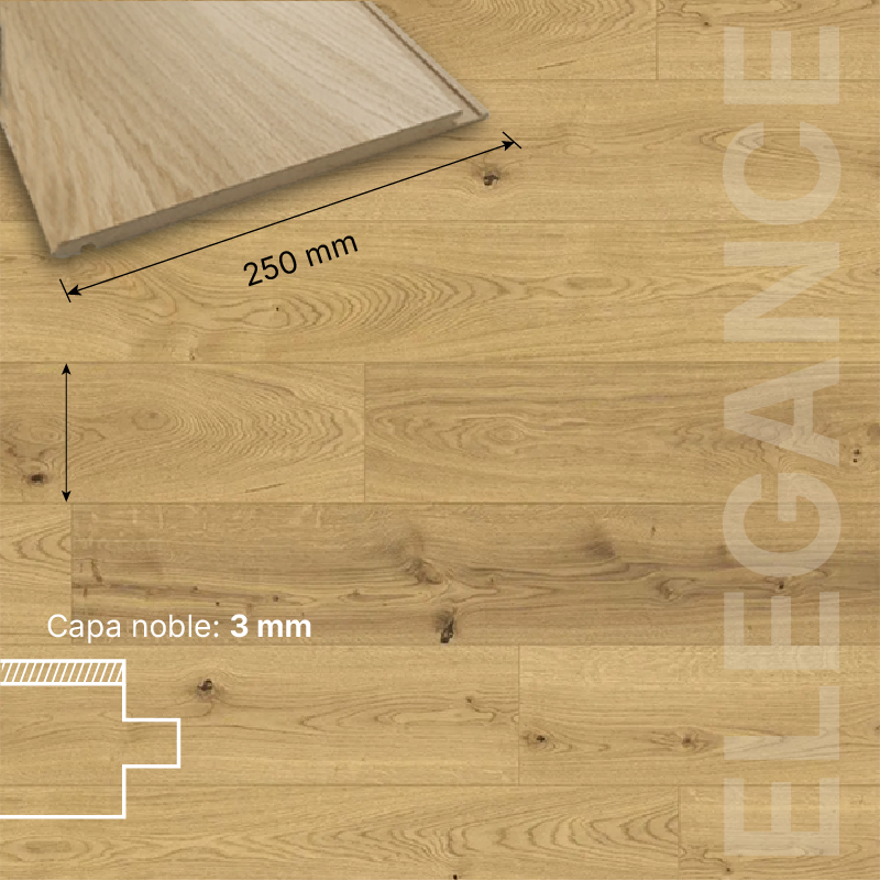 ROBLE FLOTANTE HDF - 14/3 - XL ELEGANCE 250